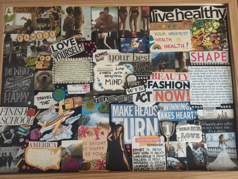 My vision boards made at the beginning of 2016